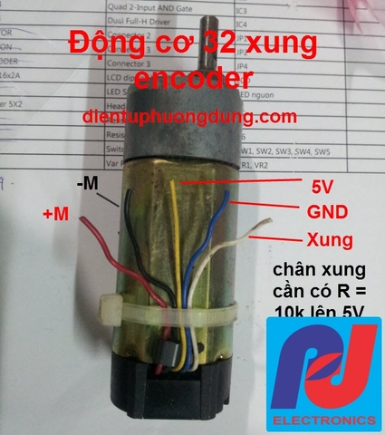 Động cơ một chiều 24V - Encoder 32 xung