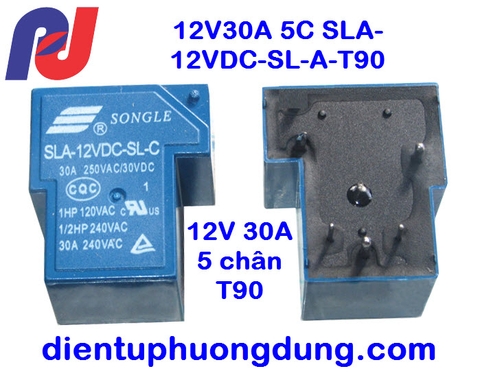 Relay Songle T90 12V 30A 5C SLA 12VDC SL A