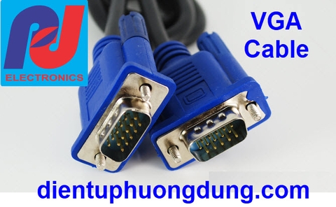 Cable VGA 1.5m, màu xanh 2 đầu đực