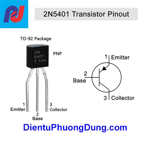 Transistor 2N5401 TO92 PNP 0.2A 160V