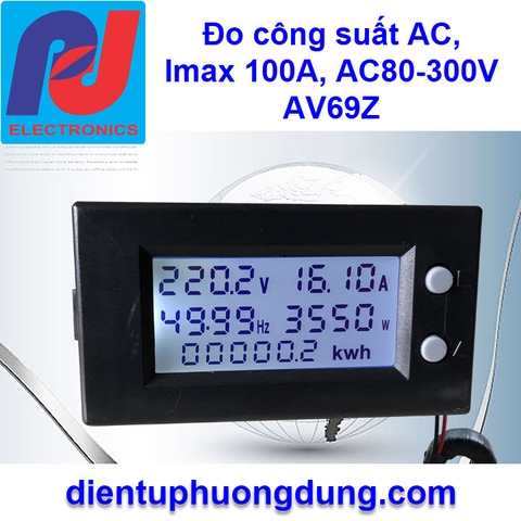 Đồng Hồ Đo Dòng Áp Công Suất Mức Năng Lượng AC 100A