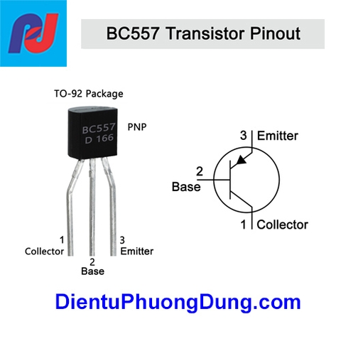 Transistor BC557 TO92 NPN 0.1A 50V