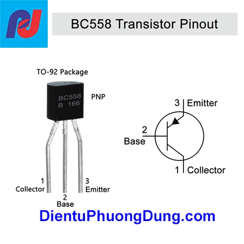 Transistor BC558 TO92PNP 0.1A 50V