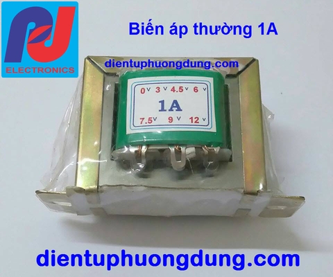 Biến áp thường 1A ra: 12V-0-12V