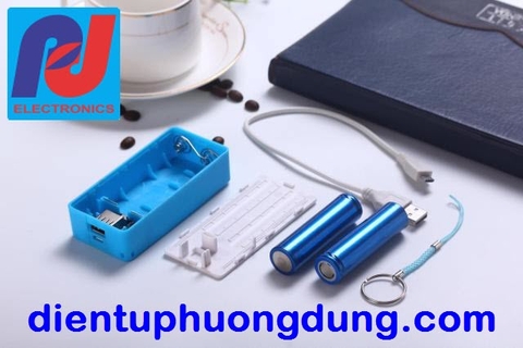 Box sạc dự phòng 2 Cell, vỏ nhựa