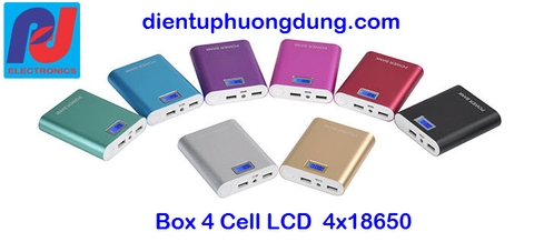 Box 4 cell, vỏ nhôm, màn LCD