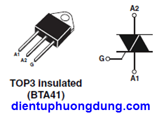 Triac BTA41 41Arms - 600V