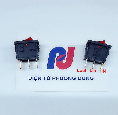 Công tắc nguồn 10A 250V XW-601 13x19mm