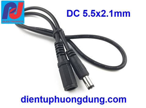 Dây DC5,5x2,1mm đực - cái, dài 1m