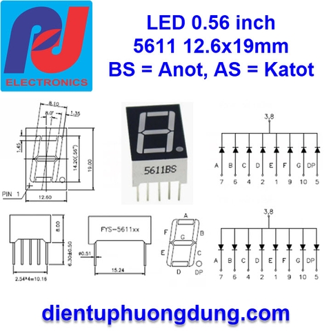 LED 7 thanh 0.36