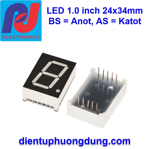 LED 7 thanh 10016BS 1.0 inch Anot 24x34mm,