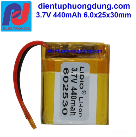 Pin Li-ion 3.7V 440mAh 602530