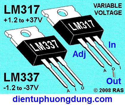 LM317 - Ổn áp dương +1,2 to +37V