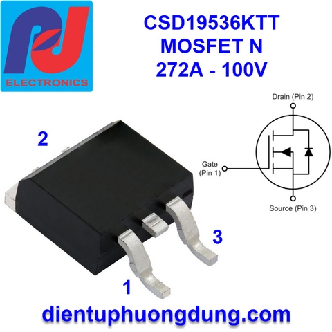 CSD19536KTT TO263 MOSFET Kênh N 272A 100V
