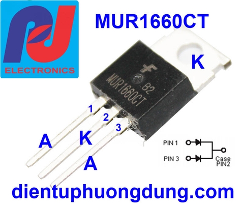 Diode MUR1660CT 16A 600V TO-220