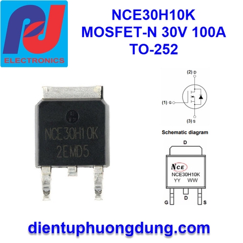 NCE30H10K MOSFET-N Channel 30V 100A TO252