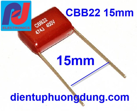 Tụ CBB22 400V 474J 0.47uF  15mm