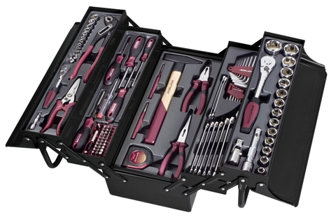 HỘP DỤNG CỤ KIM LOẠI 1/4+1/2 MÀU ĐEN 106 CHI TIẾT