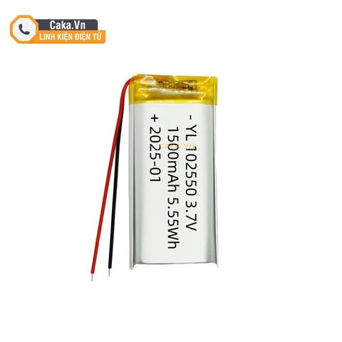 Pin Lithium 102550 1500mAh 3.7V