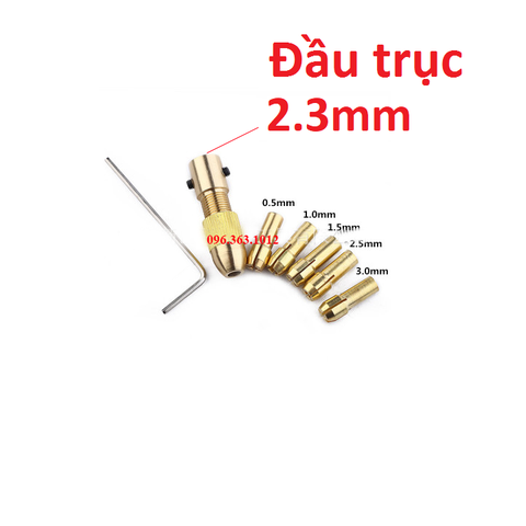 Bộ đầu kẹp mũi khoan mini trục 2.3mm