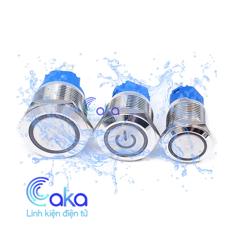 Nút nhấn nhả kim loại 12mm có đèn báo