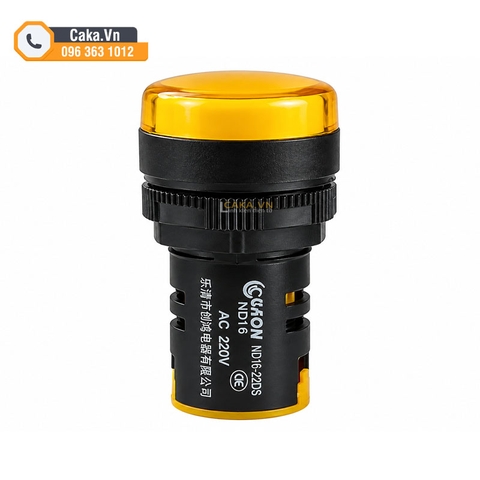 Đèn Báo Nguồn LED AD16-22DS Phi 22mm 220V Màu Vàng