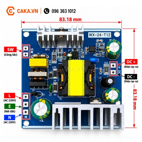 Module Nguồn Trạm Hàn T12 24V 6A 150W