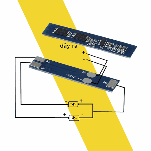 Mạch 2S 8.4V 3A sạc bảo và bảo vệ pin