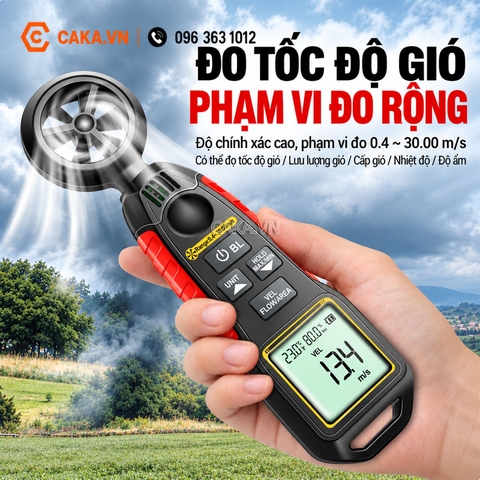 Máy Đo Tốc Độ Gió ANENG GN302 Đo Nhiệt Độ Độ Ẩm