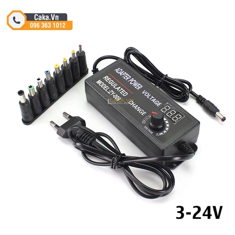 Adapter Nguồn 3 - 24V 3A Có Điều Chỉnh Điện Áp, Hiển Thị LED