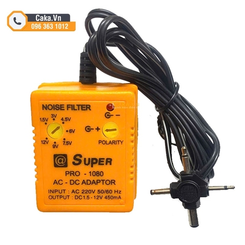 Nguồn Adapter đa năng Super 1080 3-12V 450mAh có đảo cực