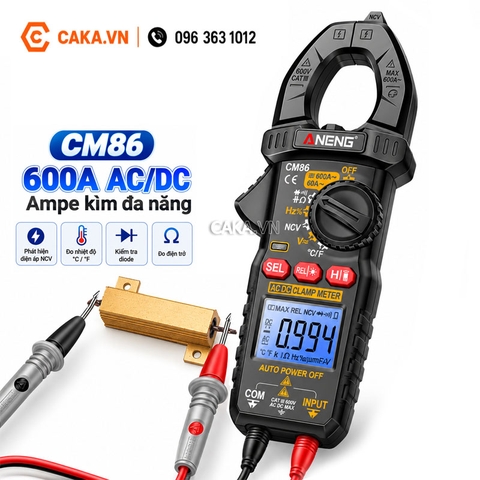 Ampe Kìm Kỹ Thuật Số ANENG CM86 AC DC 600A