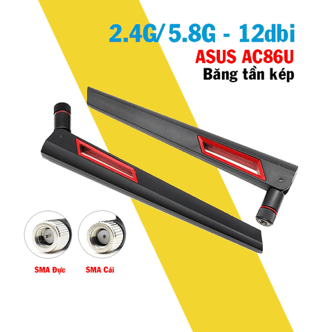 Anten WiFi Asus AC86U 12dbi băng tần kép Anten Router WiFi Gaming