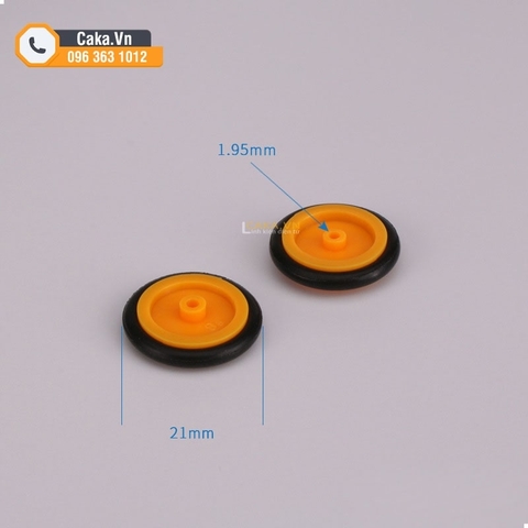 Bánh Xe Mini Nhựa 20mm Kèm Lốp Cao Su Cho Đồ Chơi Kỹ Thuật