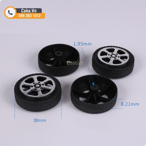 Bánh Xe Nhựa 30mm Dùng Cho Xe Mô Hình, Đồ Chơi DIY