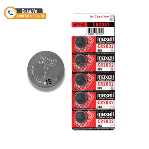 Pin Maxell CR2032 lithium 3V pin cúc áo