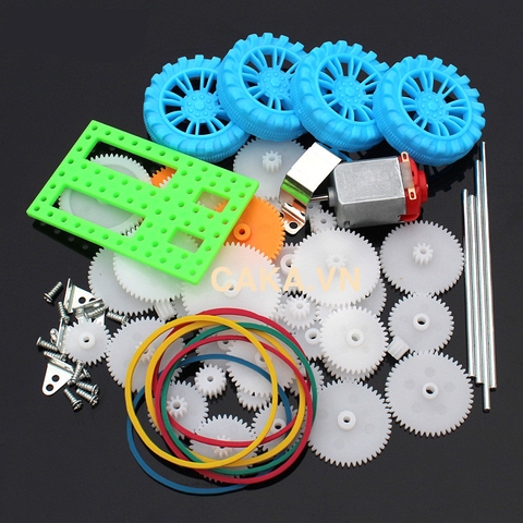 Bộ 50 phụ kiện bánh răng nhựa phụ kiện xe động cơ 130 ráp xe mô hình