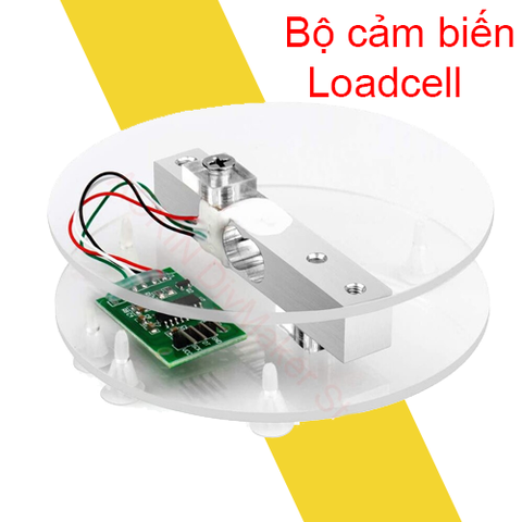 Bộ cảm biến Loadcell 1KG khung bàn cân mica tự ráp