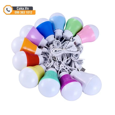 Bóng Đèn LED USB 5V Dùng Pin Sạc Dự Phòng - Đèn Buld Cắm Sạc, Dùng Ngoài Trời