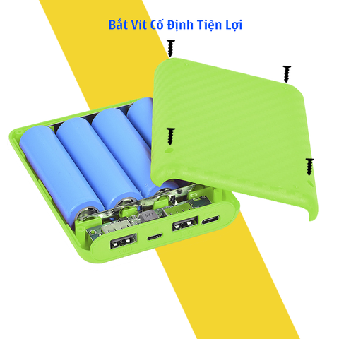 Box làm sạc pin dự phòng 4 Pin 18650