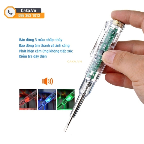 Bút Thử Điện Đa Năng Có Đèn Báo Còi – Dò Dây Lửa, Dây Nguội