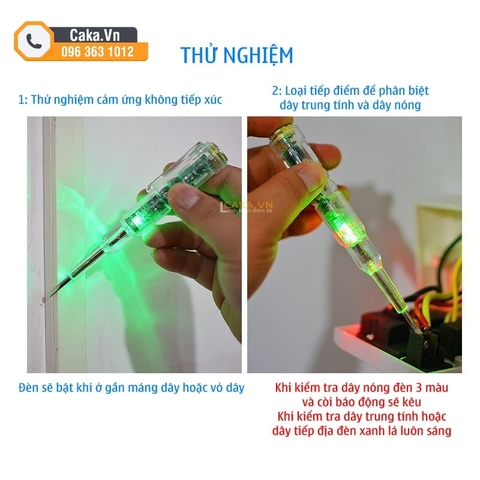 Bút Thử Điện Đa Năng Có Đèn Báo Còi – Dò Dây Lửa, Dây Nguội