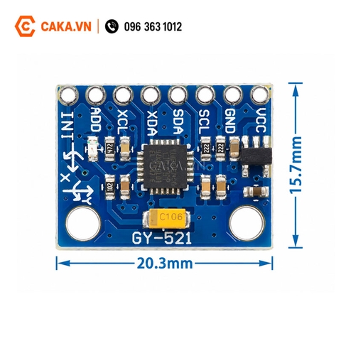 Cảm Biến GY-521 MPU6050 Đo Gia Tốc & Góc 6 Trục IMU
