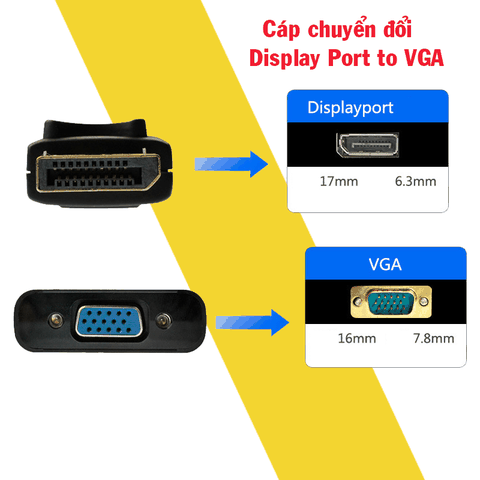 Cáp chuyển đổi DisplayPort sang VGA