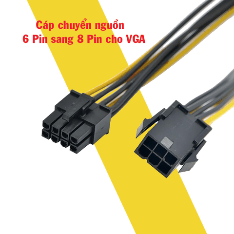 Cáp chuyển nguồn từ 6 Pin sang 8 Pin cho VGA 