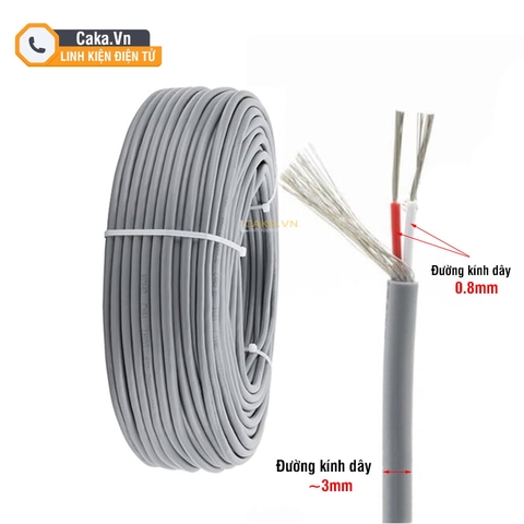 Cáp tín hiệu 2547 2 lõi chống nhiễu 28AWG có dây mass dùng truyền audio