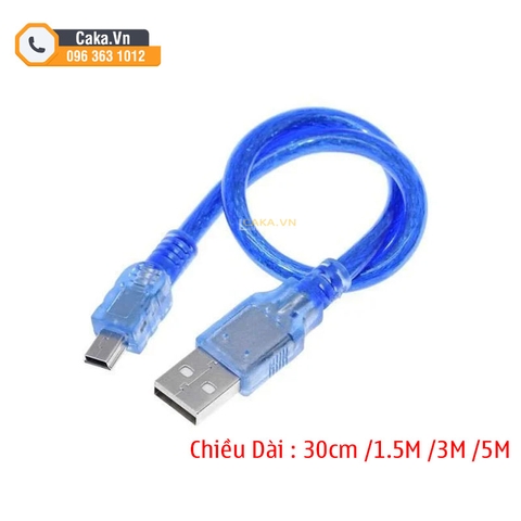 Cáp nạp truyền dữ liệu Mini USB 30cm 1.5m 3m 5m