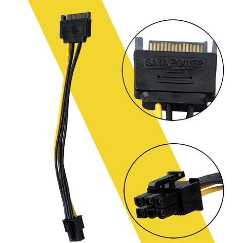 Cáp nguồn Sata sang 6 Pin cho VGA card 20cm
