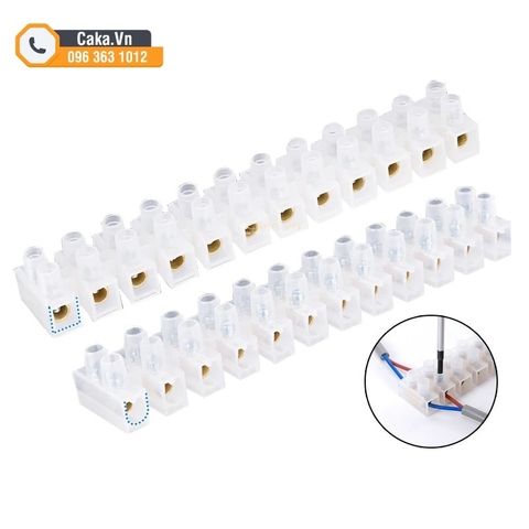 Cầu Nối Dây Điện 12P Màu Trắng 10A 15A 20A 30A 60A 380V Cách Điện Tốt