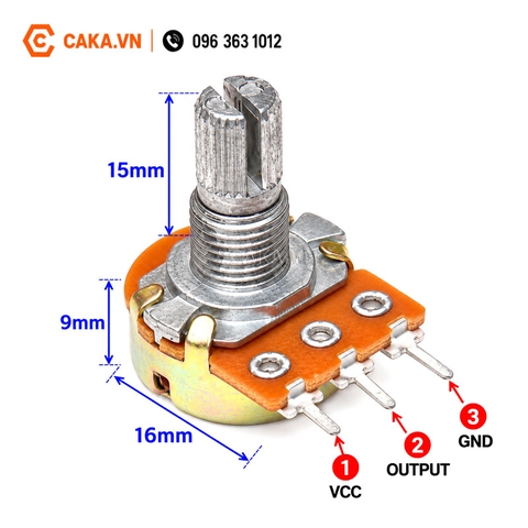 Chiết Áp Đơn WH148 Trục 15mm 1K 2K 5K 10K 20K 50K 100K 250K 500K 1M